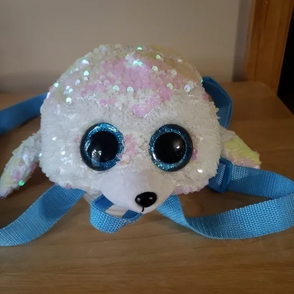 Ty Beanie Icy seal Iridescent sequins backpack - Picture 3 of 10
